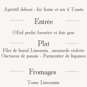Repas du samedi soir